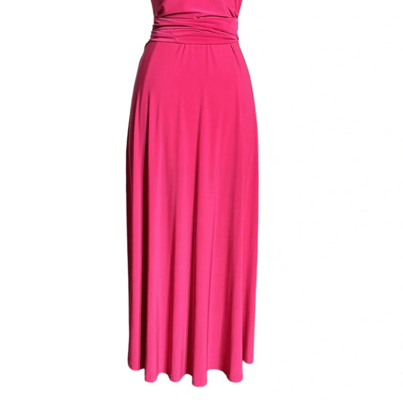 IMAN High Low Pink Cinched Waist Midi Dress, Size Small - Picture 9 of 15